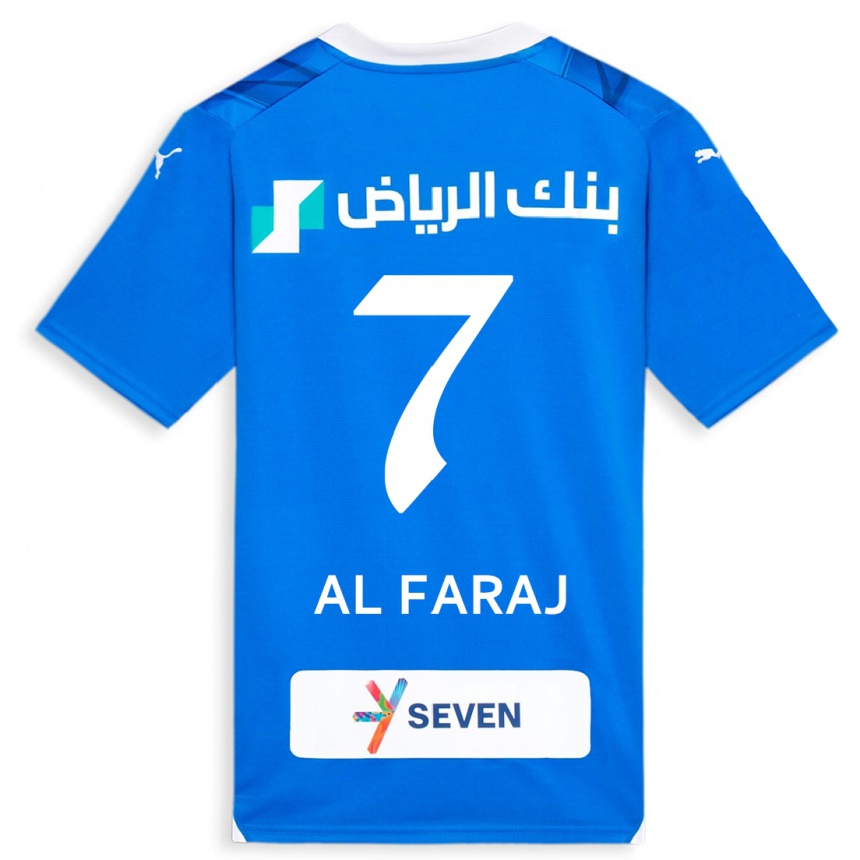 Vyrai Salman Al-Faraj #7 Mėlyna Namų Marškinėliai 2023/24 T-Shirt