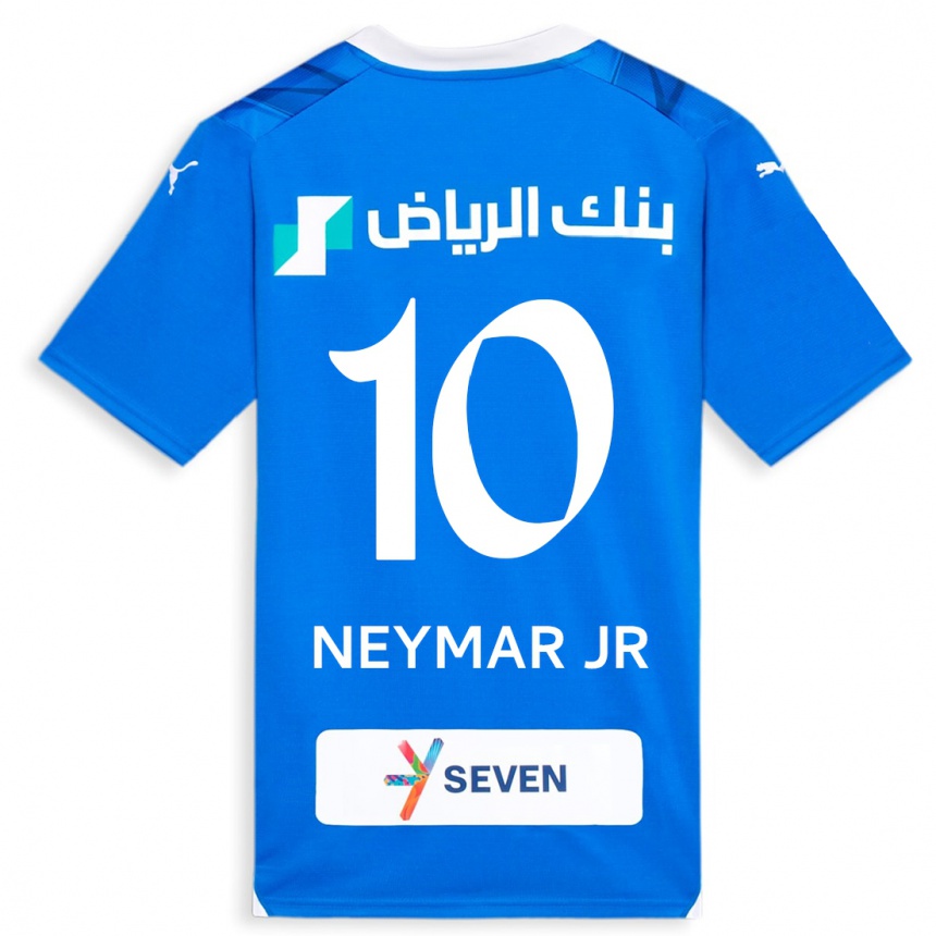 Vyrai Neymar #10 Mėlyna Namų Marškinėliai 2023/24 T-Shirt