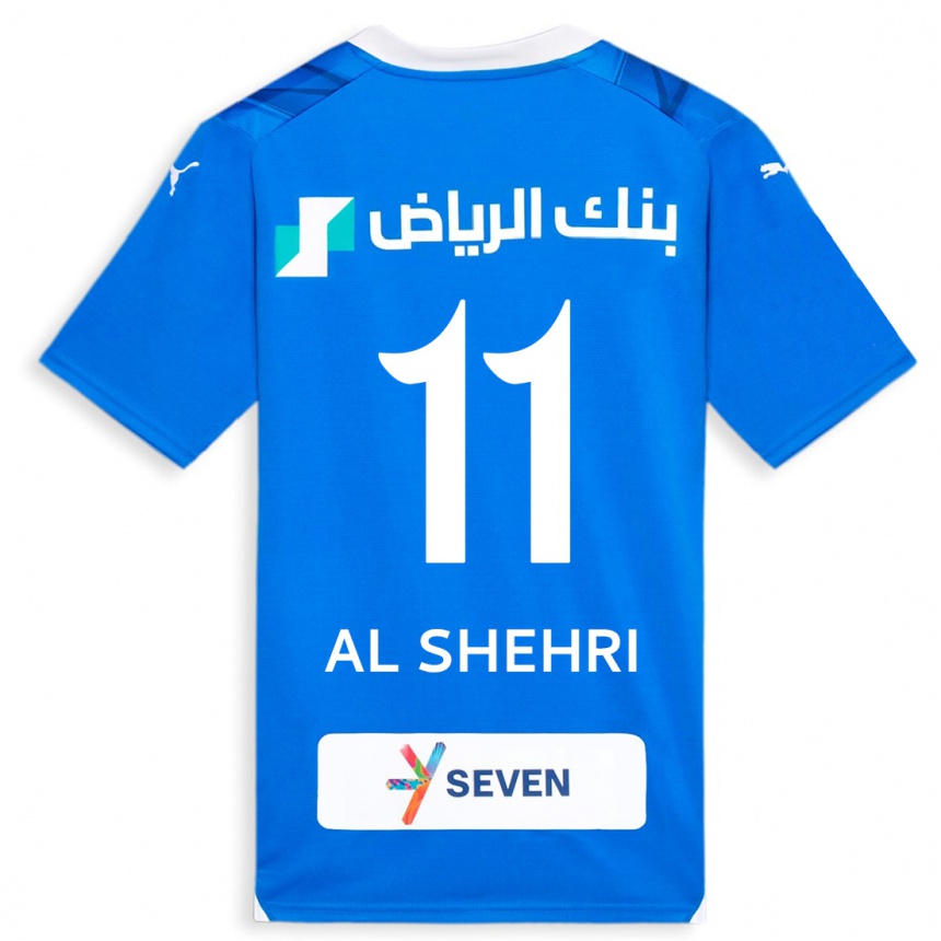 Vyrai Saleh Al-Shehri #11 Mėlyna Namų Marškinėliai 2023/24 T-Shirt