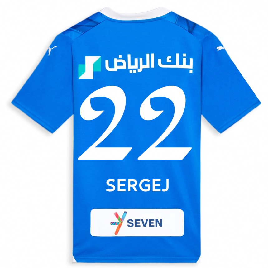 Vyrai Sergej Milinkovic-Savic #22 Mėlyna Namų Marškinėliai 2023/24 T-Shirt