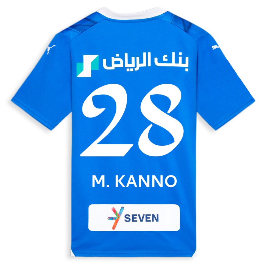 Vyrai Mohamed Kanno #28 Mėlyna Namų Marškinėliai 2023/24 T-Shirt