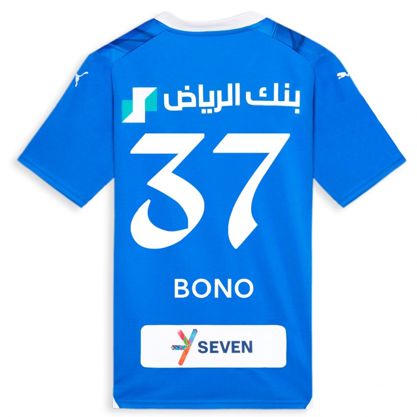 Vyrai Bono #37 Mėlyna Namų Marškinėliai 2023/24 T-Shirt