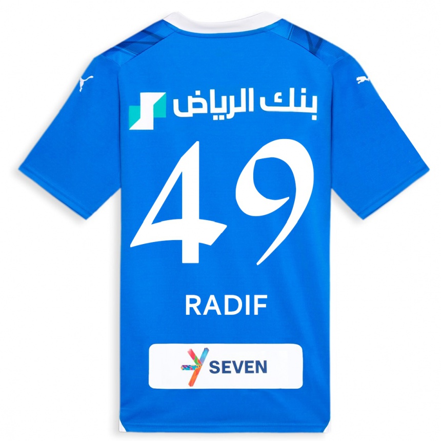 Vyrai Abdullah Radif #49 Mėlyna Namų Marškinėliai 2023/24 T-Shirt