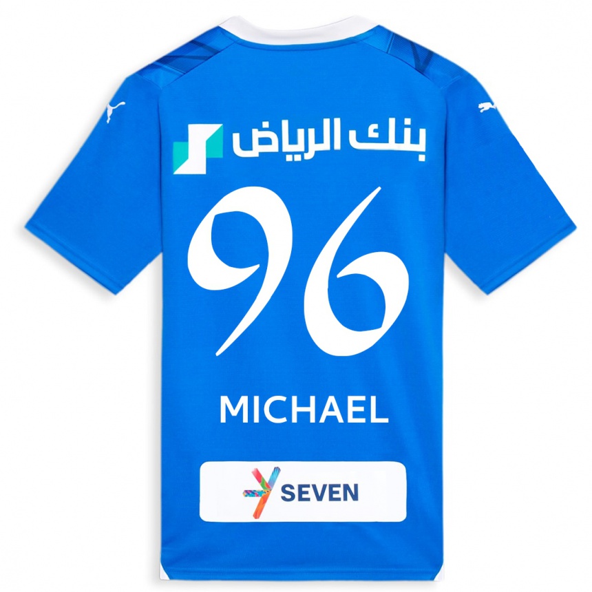 Vyrai Michael #96 Mėlyna Namų Marškinėliai 2023/24 T-Shirt