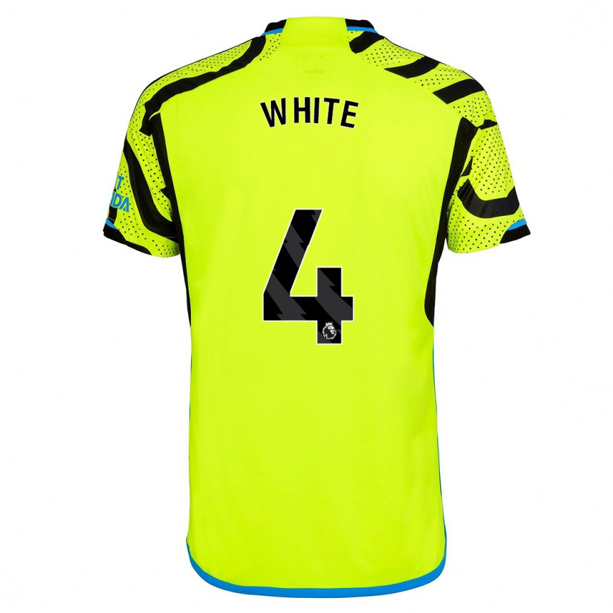 Vyrai Ben White #4 Geltona Išvykos Marškinėliai 2023/24 T-Shirt