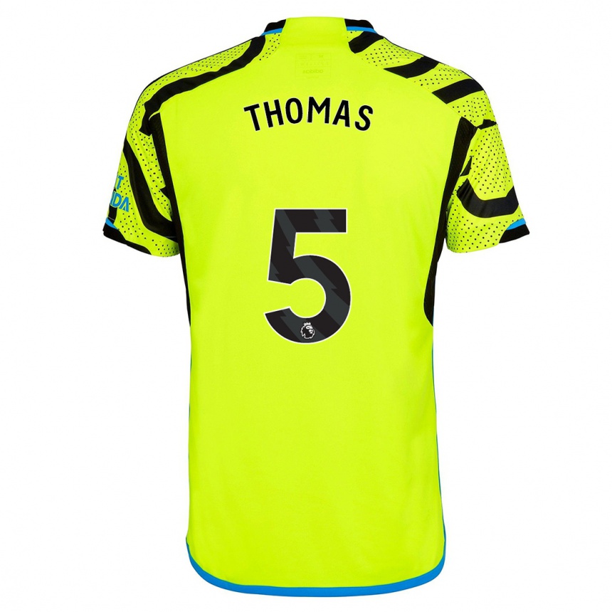 Vyrai Thomas Partey #5 Geltona Išvykos Marškinėliai 2023/24 T-Shirt