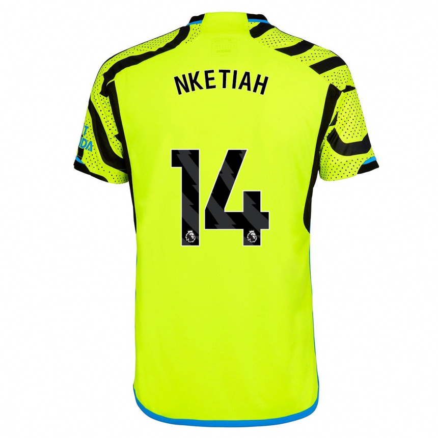 Vyrai Eddie Nketiah #14 Geltona Išvykos Marškinėliai 2023/24 T-Shirt