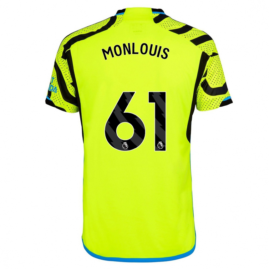 Vyrai Zane Monlouis #61 Geltona Išvykos Marškinėliai 2023/24 T-Shirt