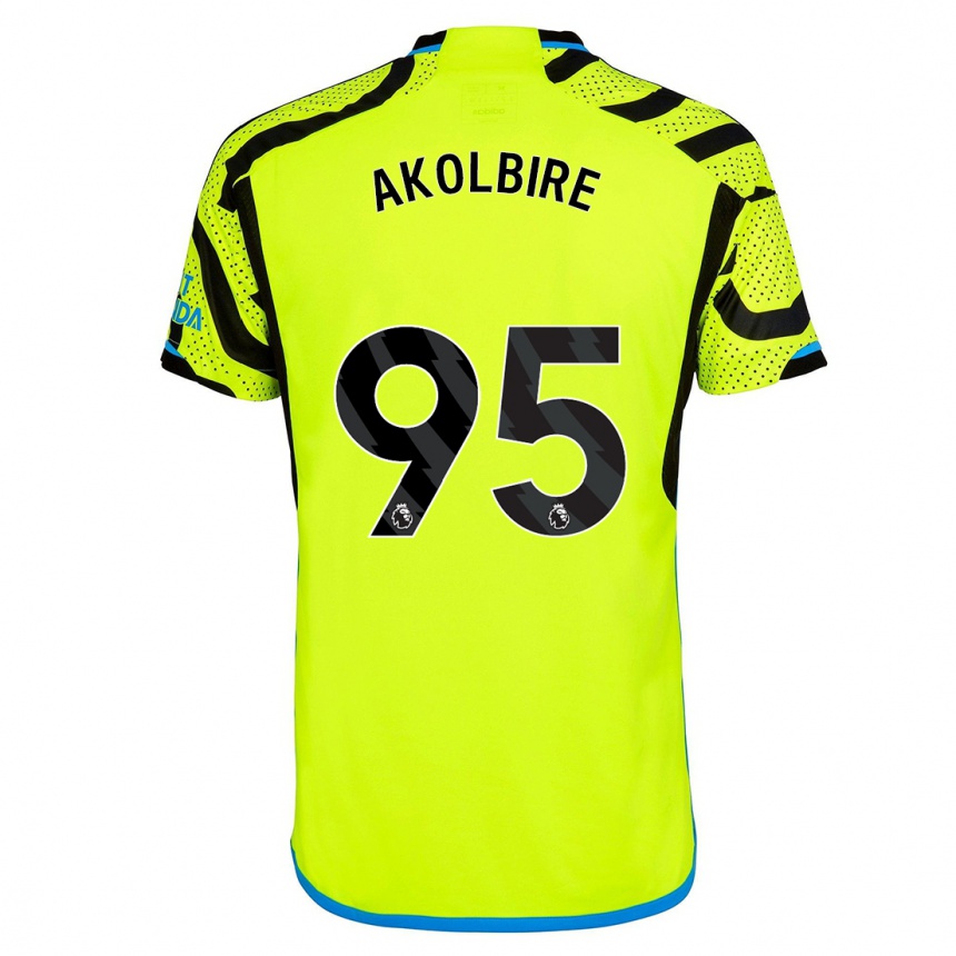 Vyrai Bless Akolbire #95 Geltona Išvykos Marškinėliai 2023/24 T-Shirt