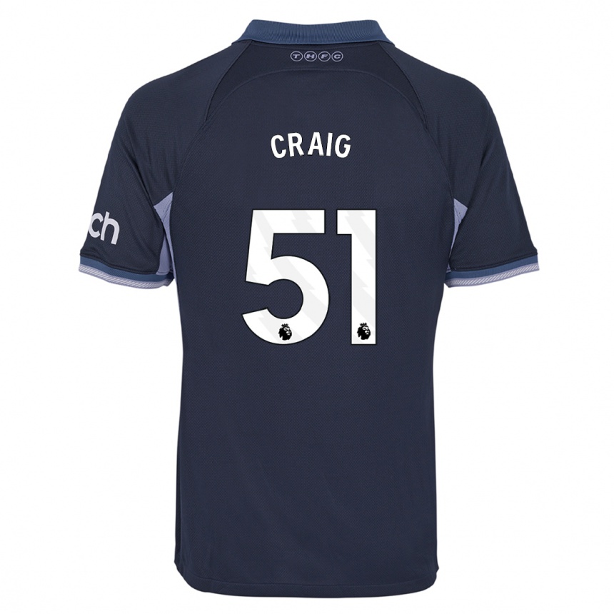 Vyrai Matthew Craig #51 Tamsiai Mėlyna Išvykos Marškinėliai 2023/24 T-Shirt