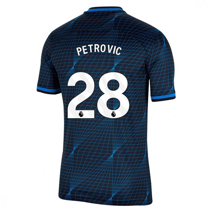 Vyrai Djordje Petrovic #28 Tamsiai Mėlyna Išvykos Marškinėliai 2023/24 T-Shirt