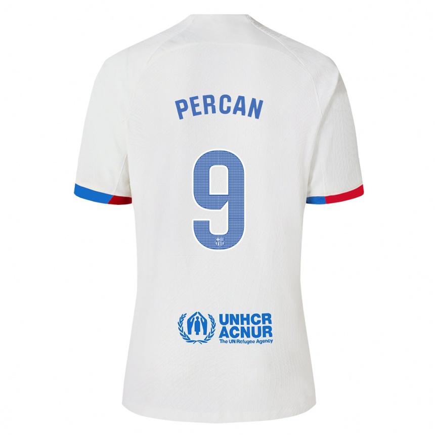 Vyrai Diego Percan #9 Baltas Išvykos Marškinėliai 2023/24 T-Shirt