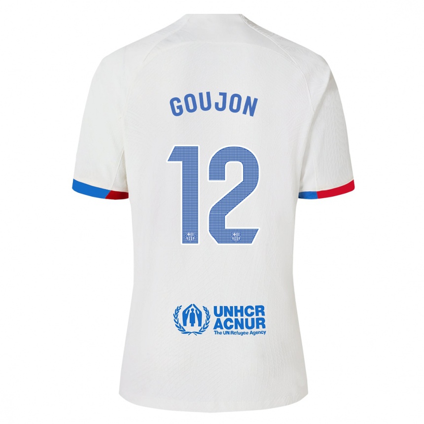 Vyrai Iker Goujón #12 Baltas Išvykos Marškinėliai 2023/24 T-Shirt