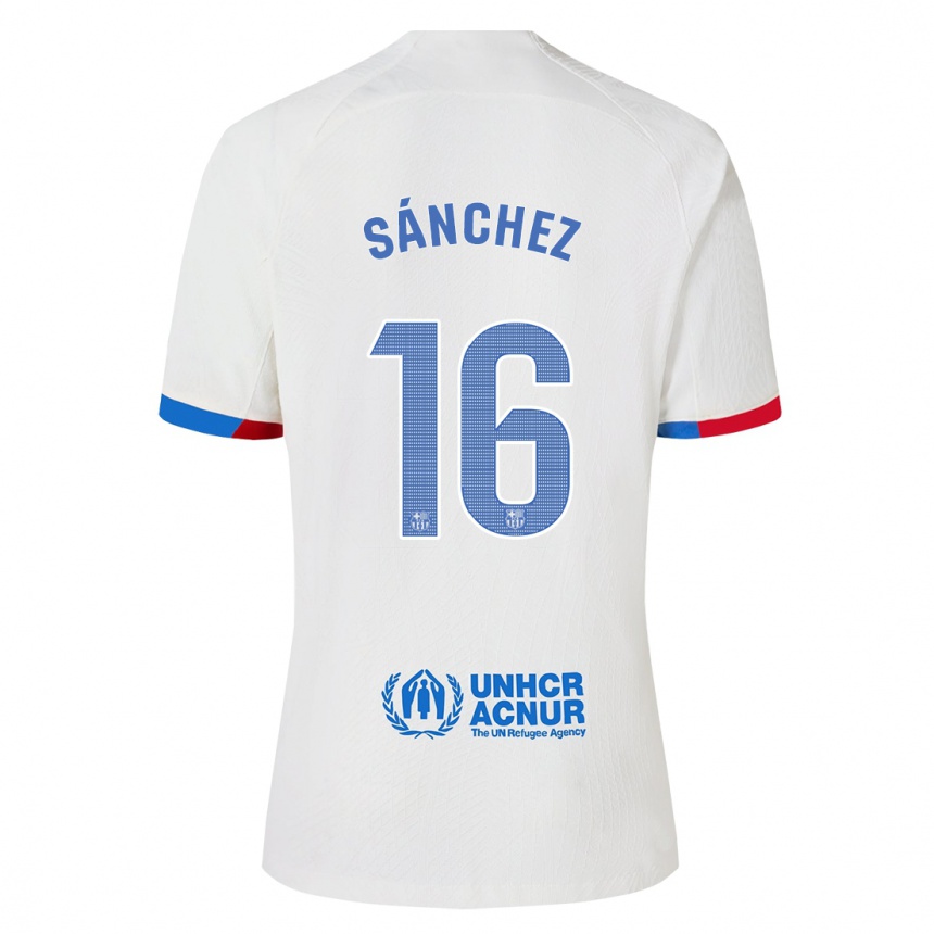 Vyrai Edu Sánchez #16 Baltas Išvykos Marškinėliai 2023/24 T-Shirt