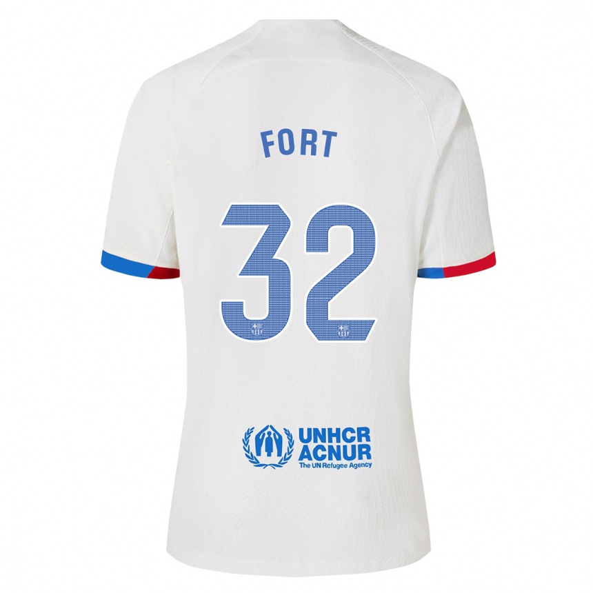 Vyrai Héctor Fort #32 Baltas Išvykos Marškinėliai 2023/24 T-Shirt