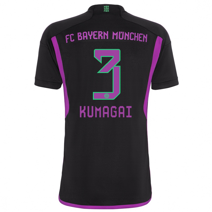 Vyrai Saki Kumagai #3 Juoda Išvykos Marškinėliai 2023/24 T-Shirt