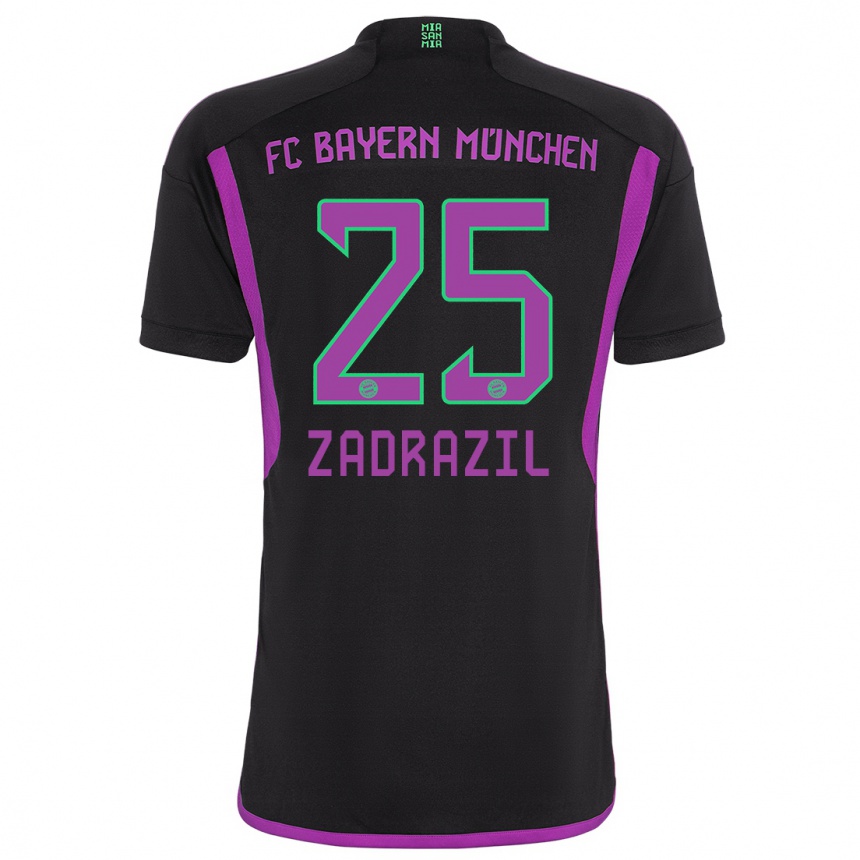 Vyrai Sarah Zadrazil #25 Juoda Išvykos Marškinėliai 2023/24 T-Shirt