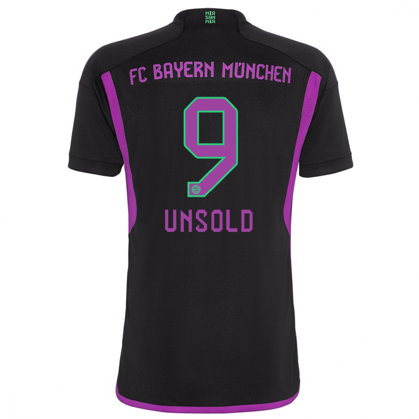 Vyrai Samuel Unsold #9 Juoda Išvykos Marškinėliai 2023/24 T-Shirt