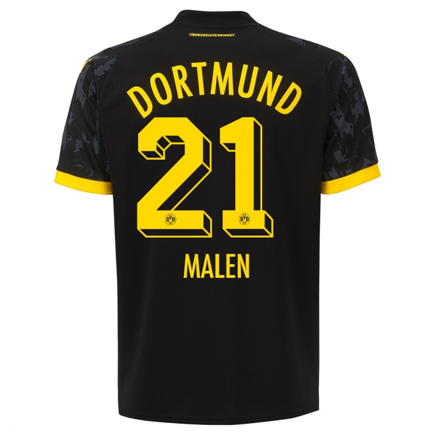 Vyrai Donyell Malen #21 Juoda Išvykos Marškinėliai 2023/24 T-Shirt