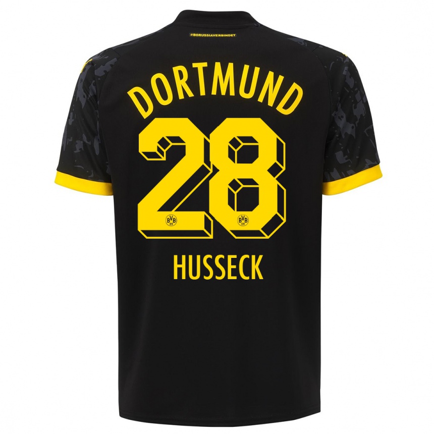 Vyrai Jonah Husseck #28 Juoda Išvykos Marškinėliai 2023/24 T-Shirt