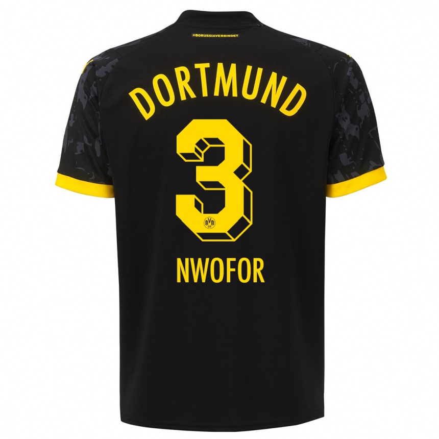 Vyrai Jamie Nwofor #3 Juoda Išvykos Marškinėliai 2023/24 T-Shirt