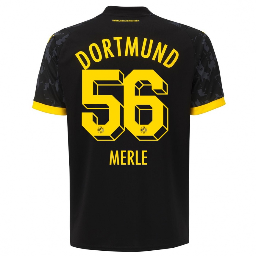 Vyrai Albers Merle #56 Juoda Išvykos Marškinėliai 2023/24 T-Shirt