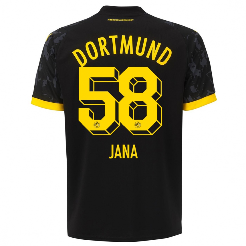 Vyrai Nordberg Jana #58 Juoda Išvykos Marškinėliai 2023/24 T-Shirt