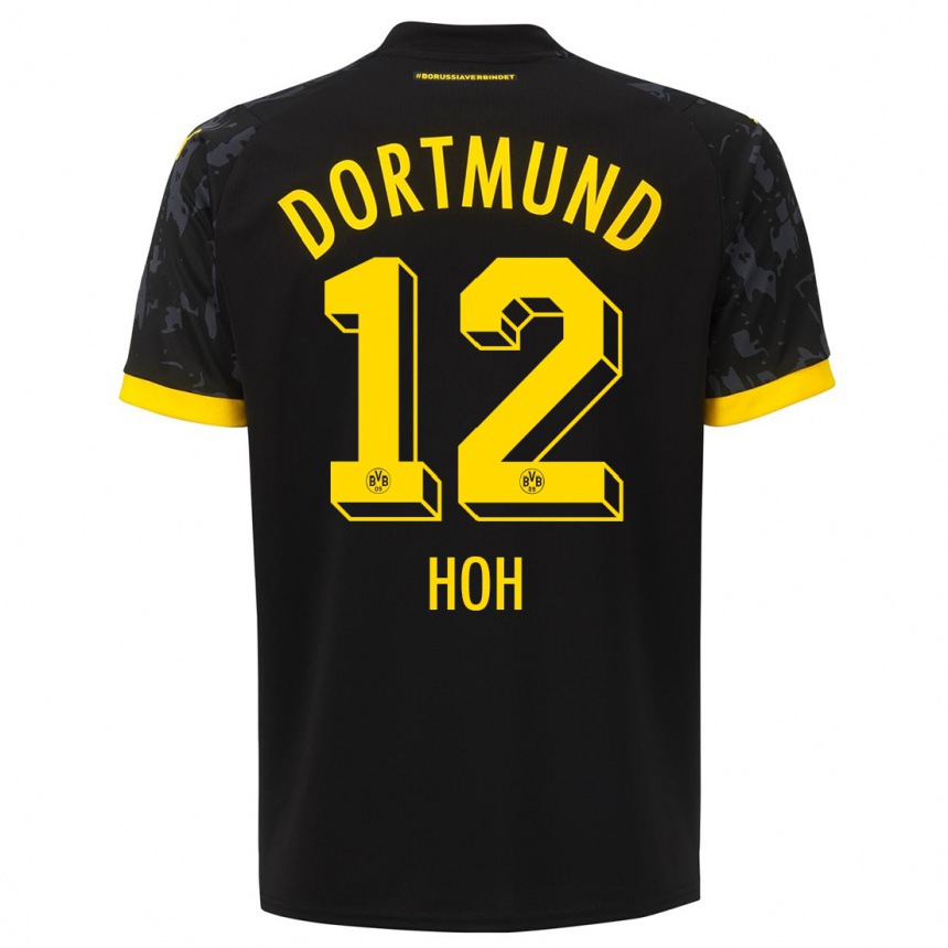 Vyrai Hendrik Hoh #12 Juoda Išvykos Marškinėliai 2023/24 T-Shirt