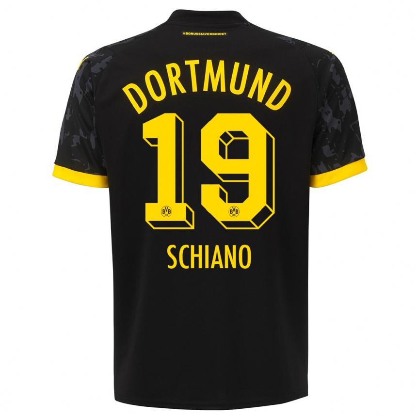 Vyrai Emilio Schiano #19 Juoda Išvykos Marškinėliai 2023/24 T-Shirt