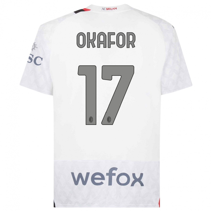 Vyrai Noah Okafor #17 Baltas Išvykos Marškinėliai 2023/24 T-Shirt