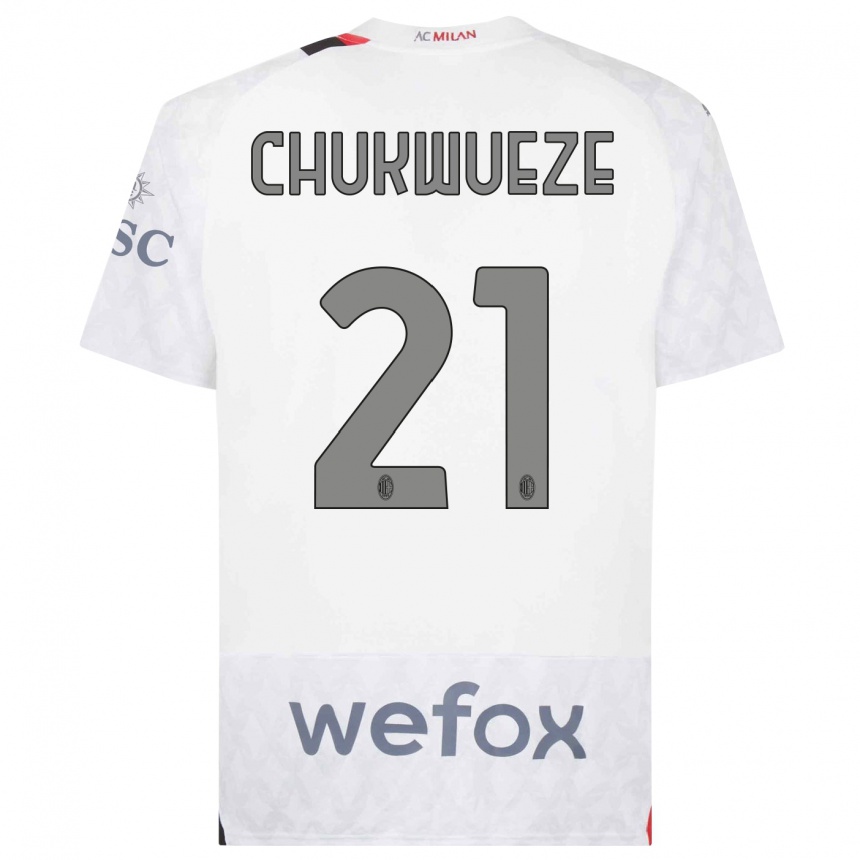 Vyrai Samuel Chukwueze #21 Baltas Išvykos Marškinėliai 2023/24 T-Shirt