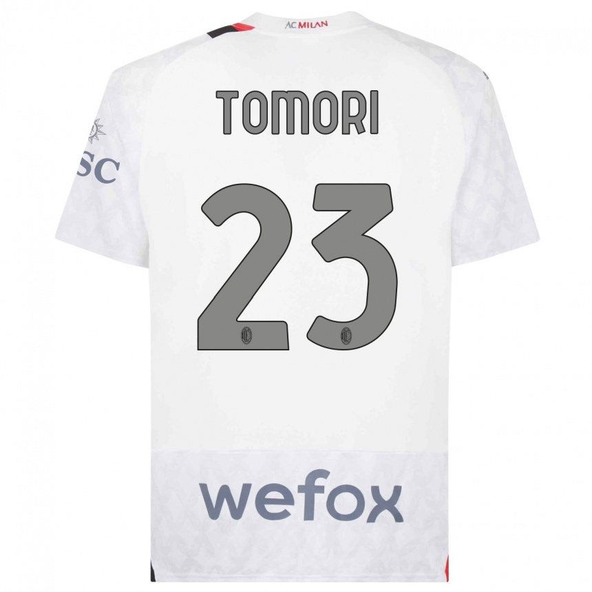 Vyrai Fikayo Tomori #23 Baltas Išvykos Marškinėliai 2023/24 T-Shirt