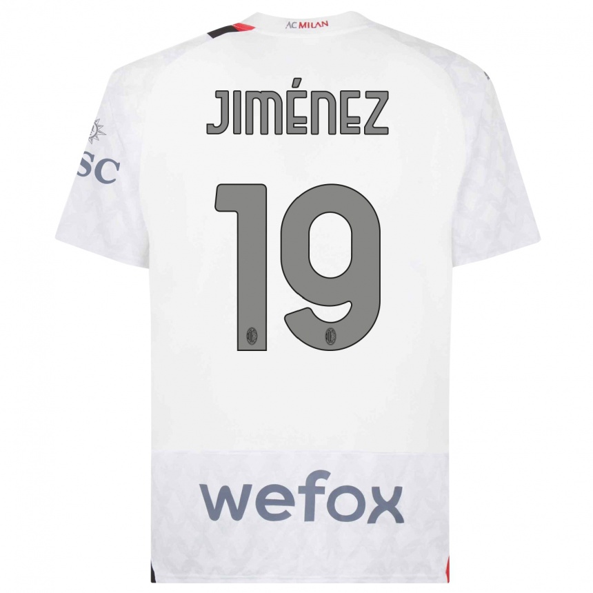 Vyrai Álex Jiménez #19 Baltas Išvykos Marškinėliai 2023/24 T-Shirt