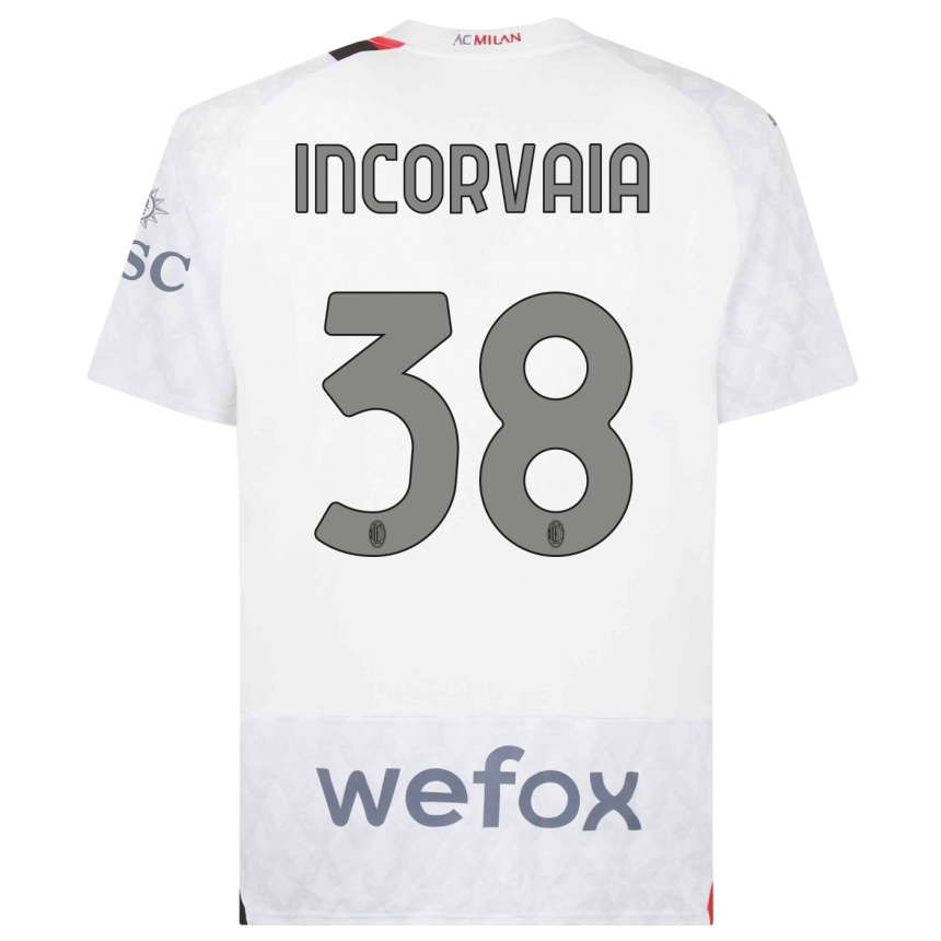 Vyrai Giovanni Incorvaia #38 Baltas Išvykos Marškinėliai 2023/24 T-Shirt