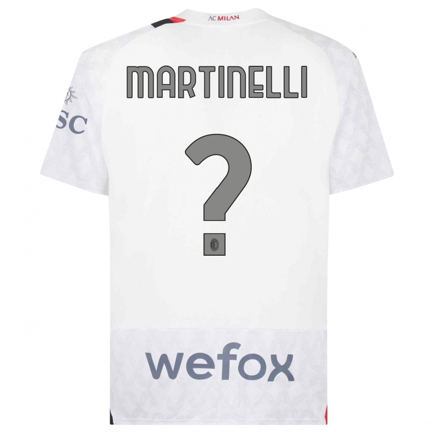 Vyrai Riccardo Martinelli #0 Baltas Išvykos Marškinėliai 2023/24 T-Shirt