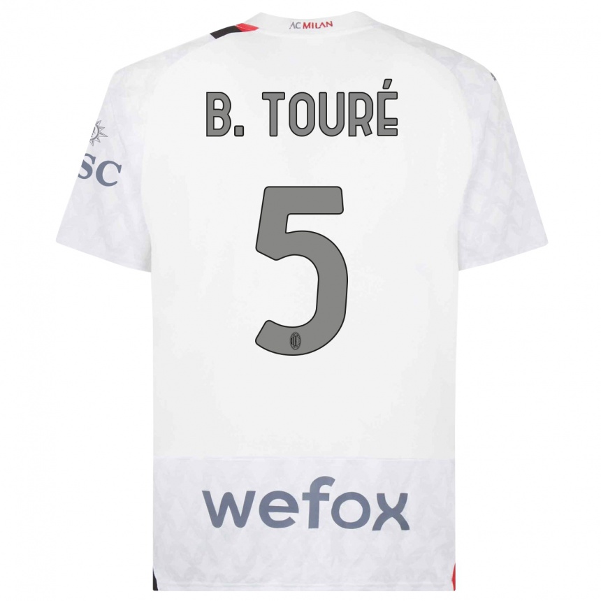 Vyrai Fode Ballo-Toure #5 Baltas Išvykos Marškinėliai 2023/24 T-Shirt