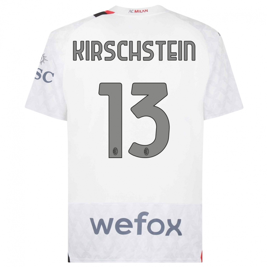 Vyrai Merle Kirschstein #13 Baltas Išvykos Marškinėliai 2023/24 T-Shirt