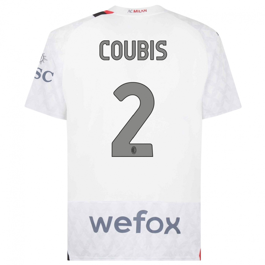 Vyrai Andrei Coubis #2 Baltas Išvykos Marškinėliai 2023/24 T-Shirt