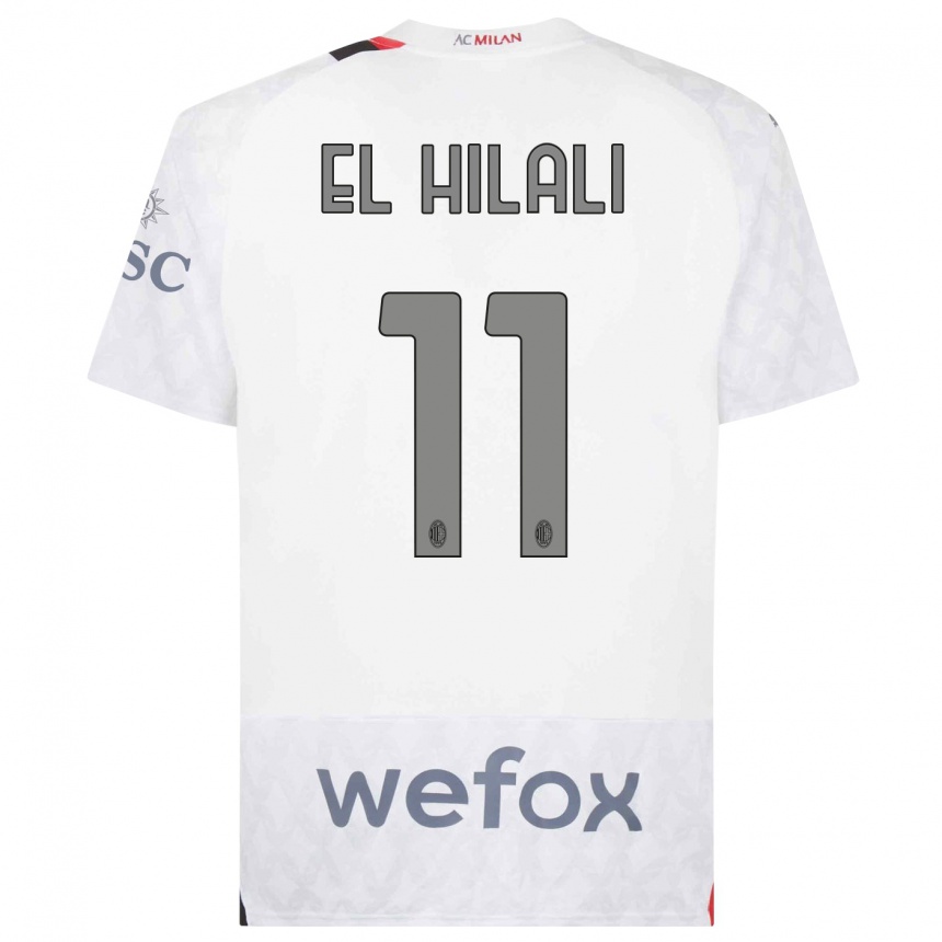 Vyrai Youns El Hilali #11 Baltas Išvykos Marškinėliai 2023/24 T-Shirt