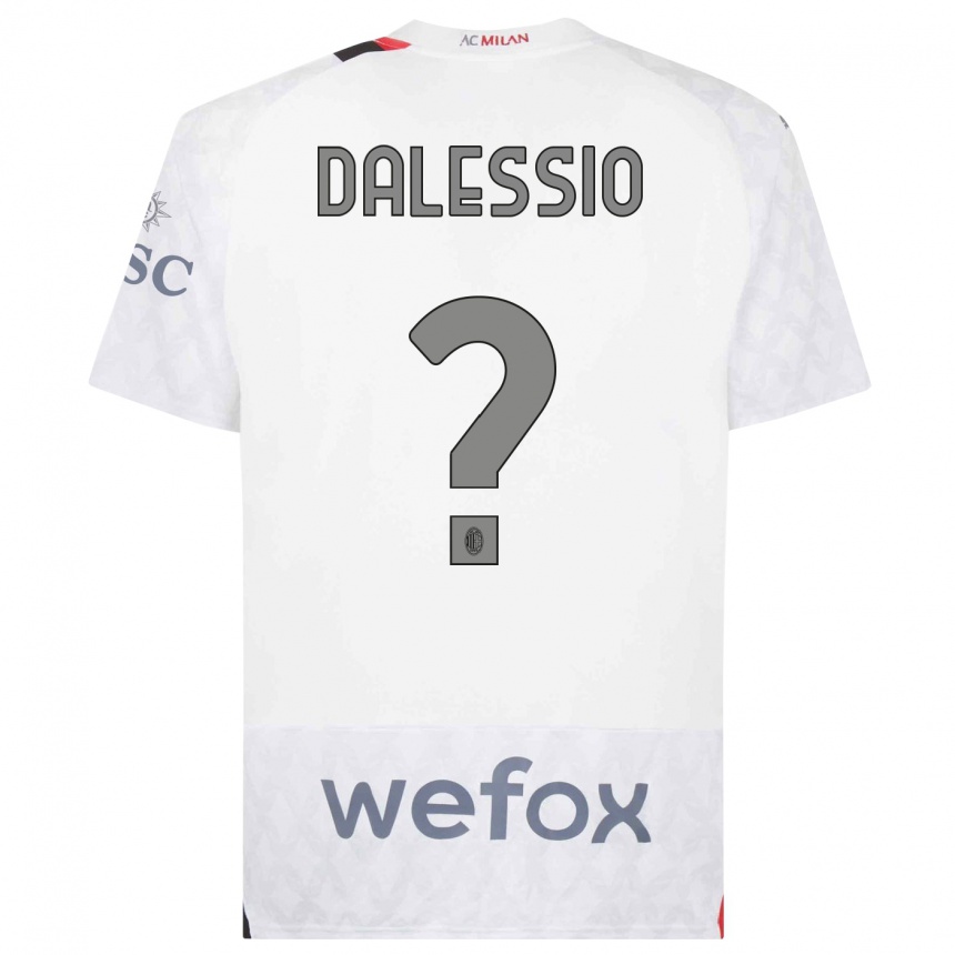 Vyrai Leonardo Dalessio #0 Baltas Išvykos Marškinėliai 2023/24 T-Shirt