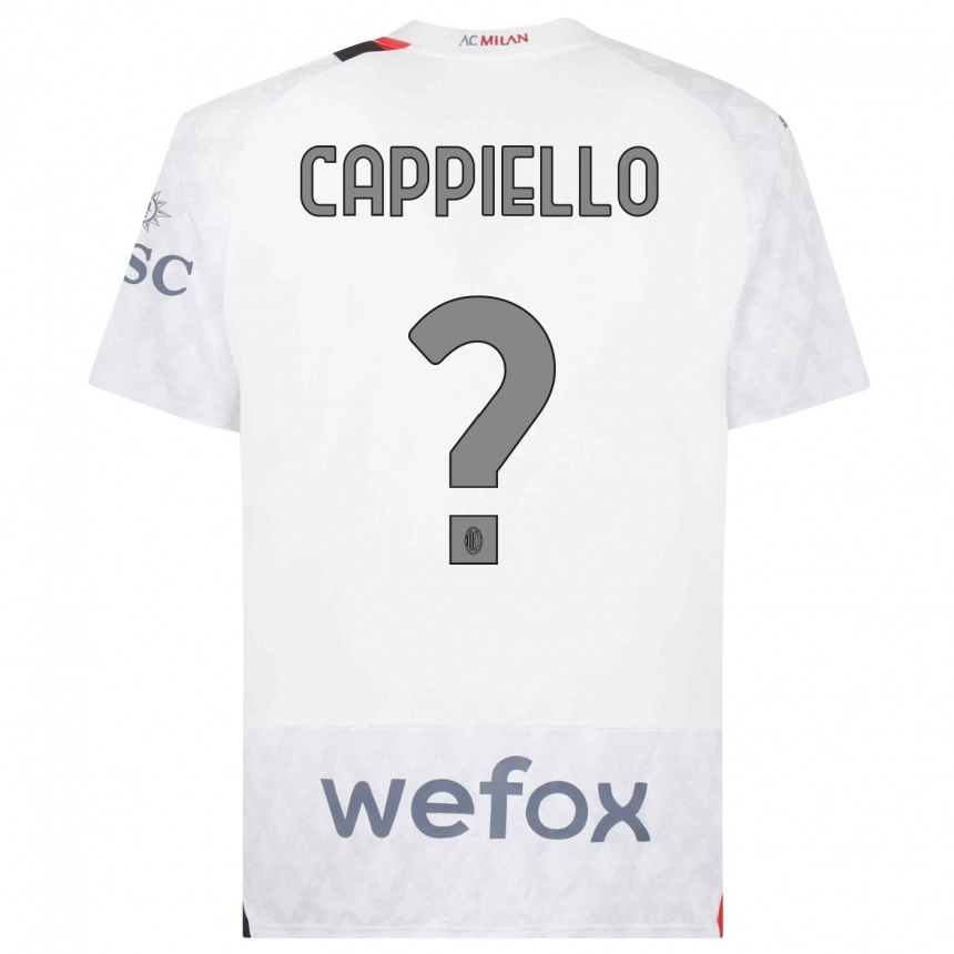 Vyrai Flavio Cappiello #0 Baltas Išvykos Marškinėliai 2023/24 T-Shirt