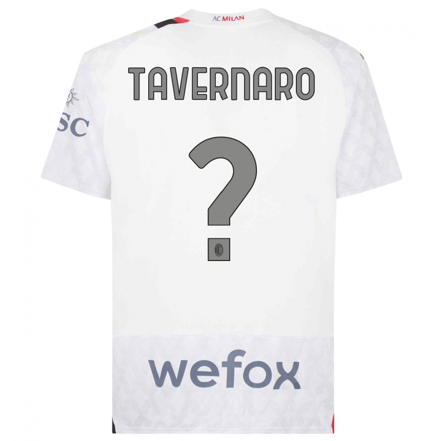 Vyrai Federico Tavernaro #0 Baltas Išvykos Marškinėliai 2023/24 T-Shirt