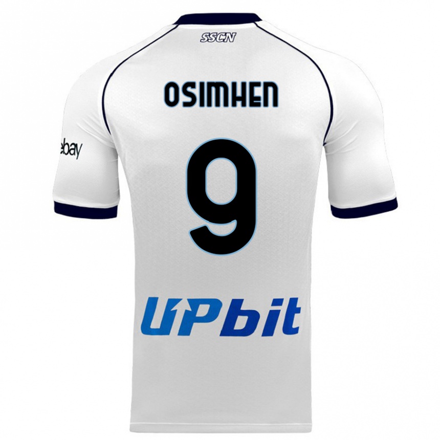 Vyrai Victor Osimhen #9 Baltas Išvykos Marškinėliai 2023/24 T-Shirt