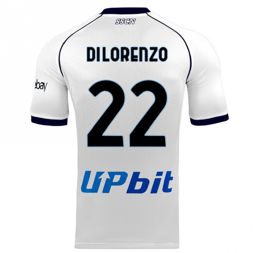 Vyrai Giovanni Di Lorenzo #22 Baltas Išvykos Marškinėliai 2023/24 T-Shirt