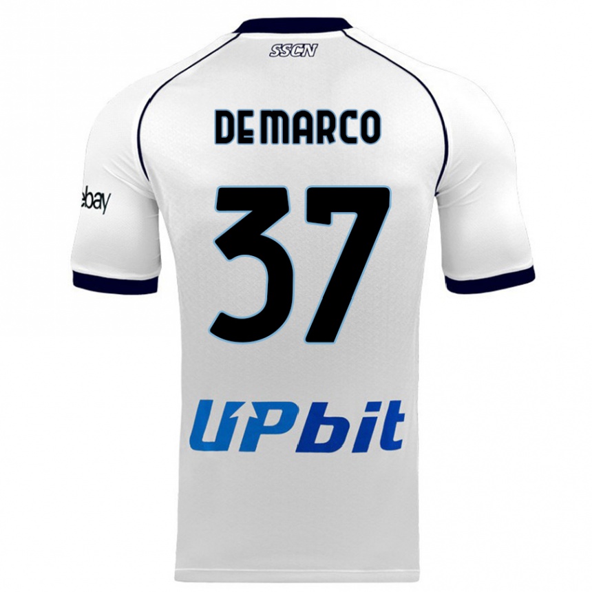 Vyrai Francesco De Marco #37 Baltas Išvykos Marškinėliai 2023/24 T-Shirt