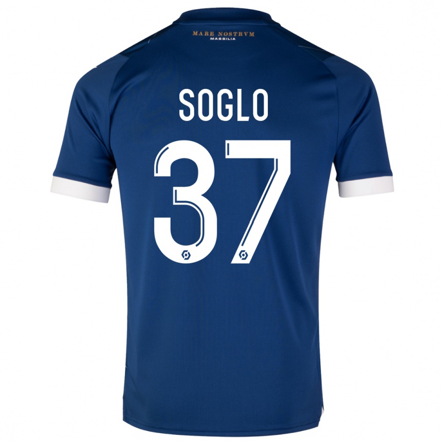 Vyrai Emran Soglo #37 Tamsiai Mėlyna Išvykos Marškinėliai 2023/24 T-Shirt