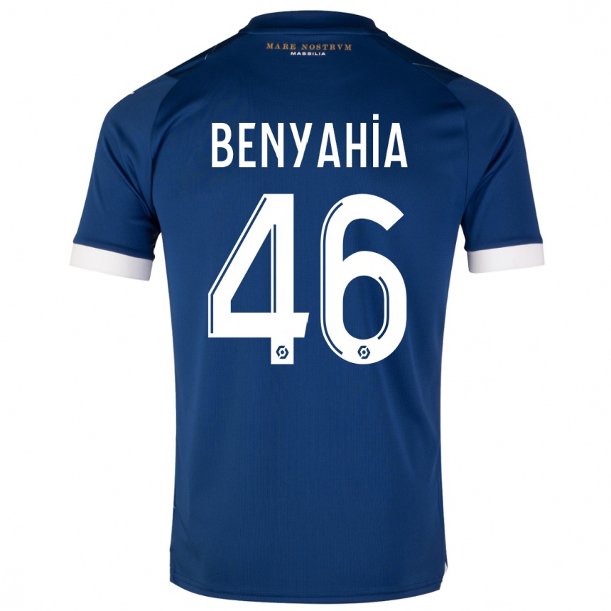 Vyrai Aylan Benyahia-Tani #46 Tamsiai Mėlyna Išvykos Marškinėliai 2023/24 T-Shirt