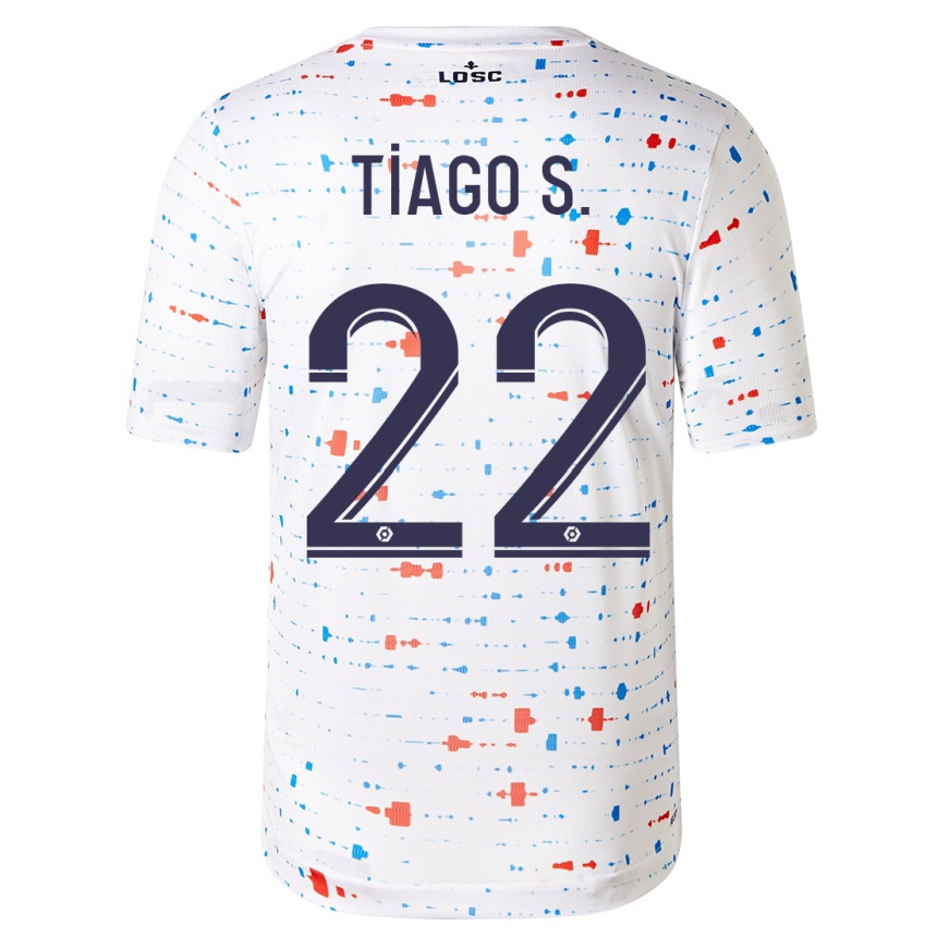 Vyrai Tiago Santos #22 Baltas Išvykos Marškinėliai 2023/24 T-Shirt