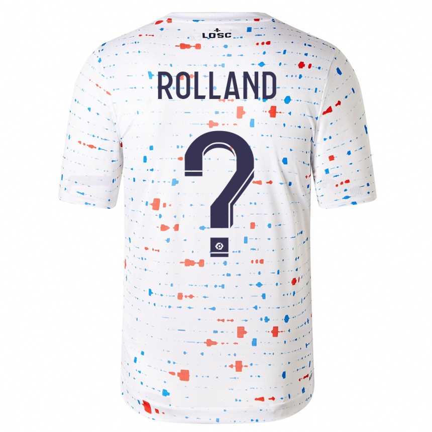 Vyrai Baptiste Rolland #0 Baltas Išvykos Marškinėliai 2023/24 T-Shirt