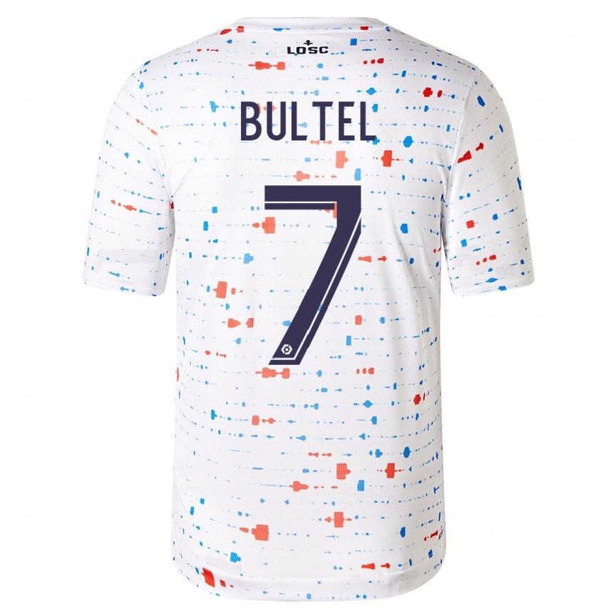 Vyrai Ludivine Bultel #7 Baltas Išvykos Marškinėliai 2023/24 T-Shirt